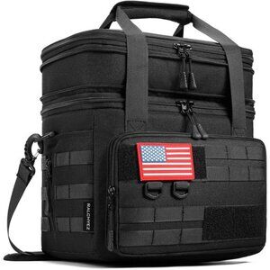 Tactical Lunch Bag,20L Large Heavy Duty DoubleDeck Insulated Lunch Box Leakproof